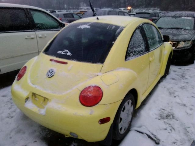 3VWBC21C7XM457364 - 1999 VOLKSWAGEN NEW BEETLE YELLOW photo 4