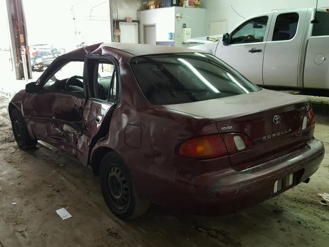 2T1BR18E4WC032212 - 1998 TOYOTA COROLLA VE MAROON photo 3