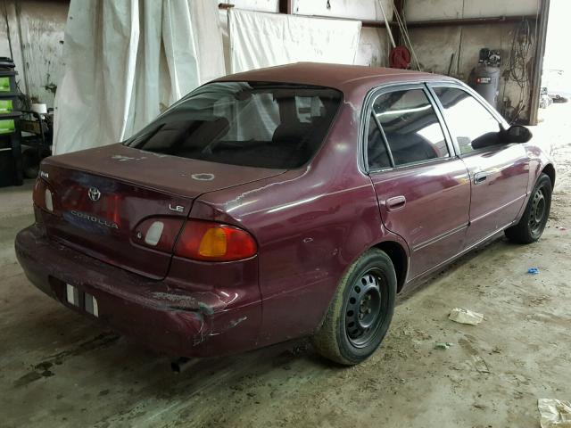 2T1BR18E4WC032212 - 1998 TOYOTA COROLLA VE MAROON photo 4