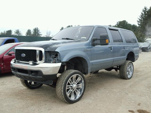 1FMNU41S0YED96104 - 2000 FORD EXCURSION GRAY photo 2