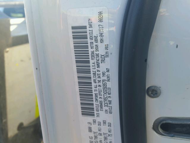 3C6TR5CTXDG569579 - 2013 RAM 2500 ST WHITE photo 10