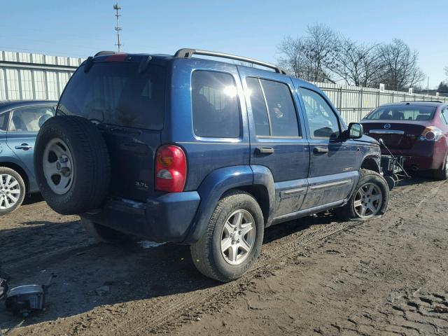 1J4GL58K24W207379 - 2004 JEEP LIBERTY LI BLUE photo 4