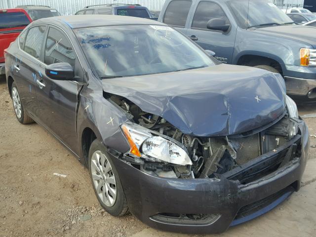 1N4AB7AP2EN855348 - 2014 NISSAN SENTRA S GRAY photo 1