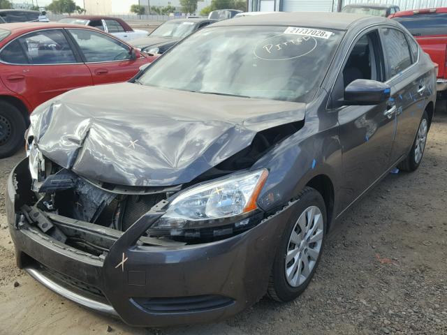 1N4AB7AP2EN855348 - 2014 NISSAN SENTRA S GRAY photo 2