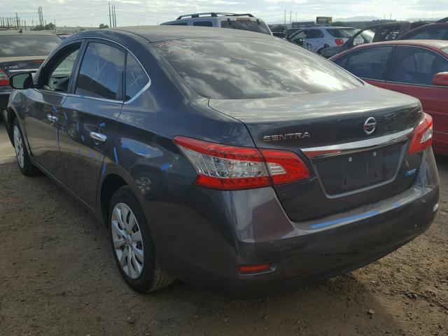 1N4AB7AP2EN855348 - 2014 NISSAN SENTRA S GRAY photo 3