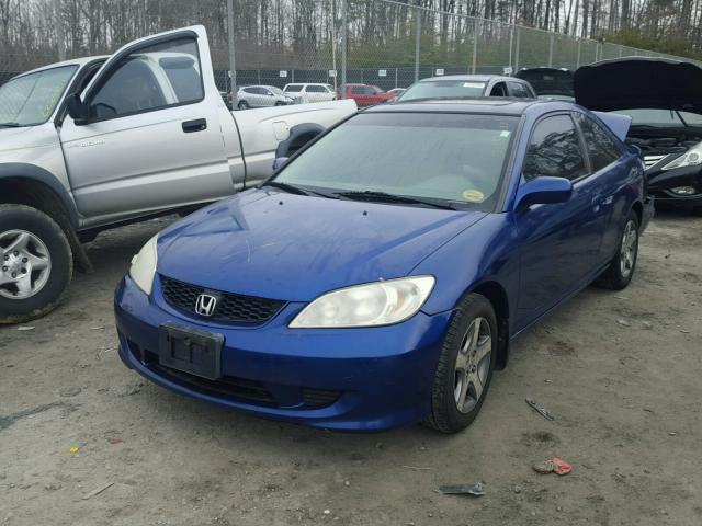 1HGEM21984L016357 - 2004 HONDA CIVIC EX BLUE photo 2