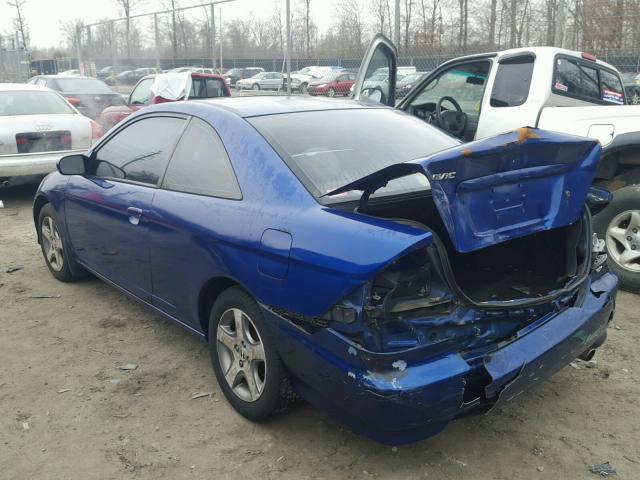 1HGEM21984L016357 - 2004 HONDA CIVIC EX BLUE photo 3