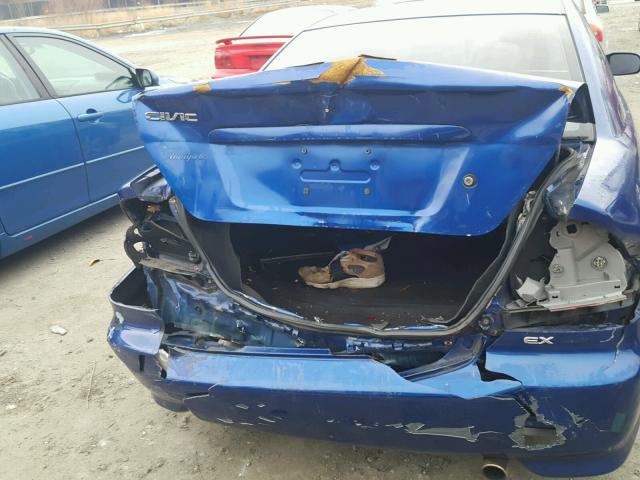 1HGEM21984L016357 - 2004 HONDA CIVIC EX BLUE photo 9