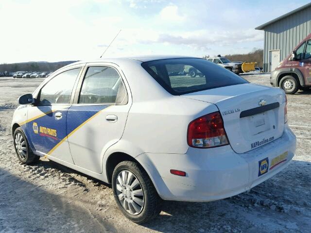 KL1TD56626B512969 - 2006 CHEVROLET AVEO BASE WHITE photo 3