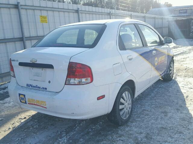 KL1TD56626B512969 - 2006 CHEVROLET AVEO BASE WHITE photo 4