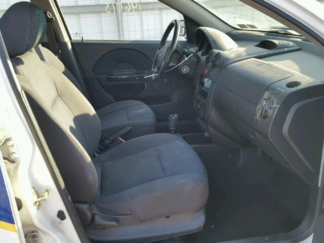 KL1TD56626B512969 - 2006 CHEVROLET AVEO BASE WHITE photo 5