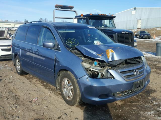 5FNRL38637B043199 - 2007 HONDA ODYSSEY EX BLUE photo 1