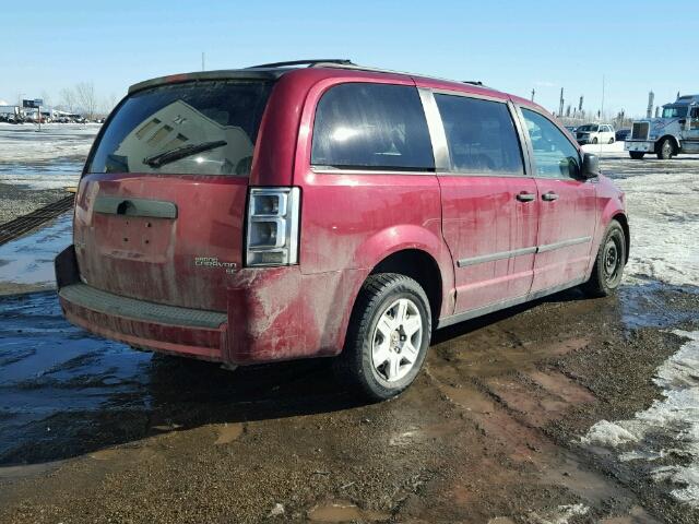 2D4RN4DE7AR424825 - 2010 DODGE GRAND CARA RED photo 4