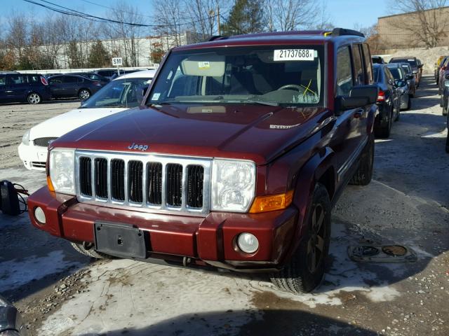 1J8HG48K77C696353 - 2007 JEEP COMMANDER MAROON photo 2