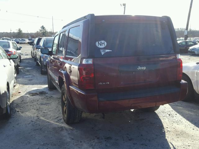 1J8HG48K77C696353 - 2007 JEEP COMMANDER MAROON photo 3