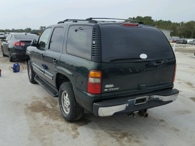 1GNEK13TX1R123496 - 2001 CHEVROLET TAHOE K150 GREEN photo 3