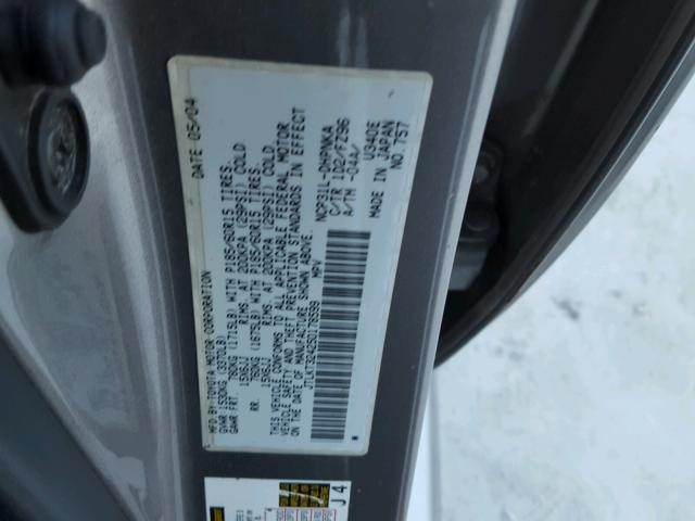 JTLKT324250178599 - 2005 TOYOTA SCION XB 灰色 照片 10