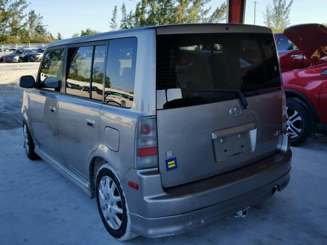 JTLKT324250178599 - 2005 TOYOTA SCION XB GRAY photo 3