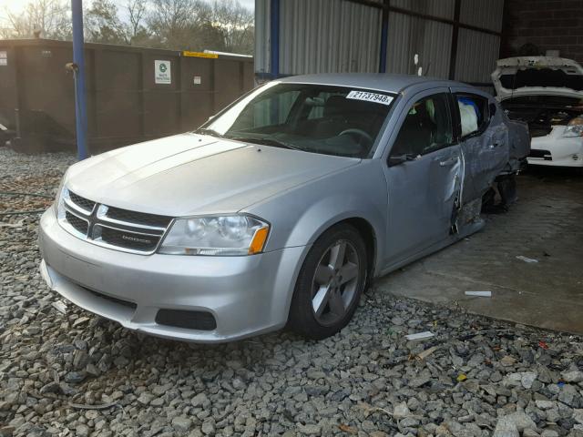 1C3CDZAB4CN141235 - 2012 DODGE AVENGER SE SILVER photo 2