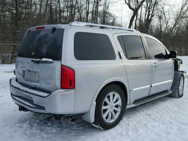 5N3AA08D38N903608 - 2008 INFINITI QX56 SILVER photo 4