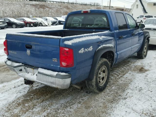 1D7HW28N16S557712 - 2006 DODGE DAKOTA QUA BLUE photo 4