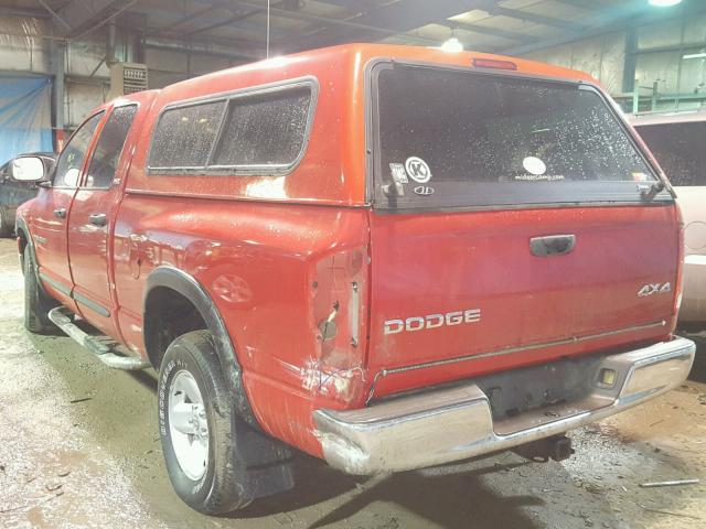 3B7HU18N82G110726 - 2002 DODGE RAM 1500 RED photo 3