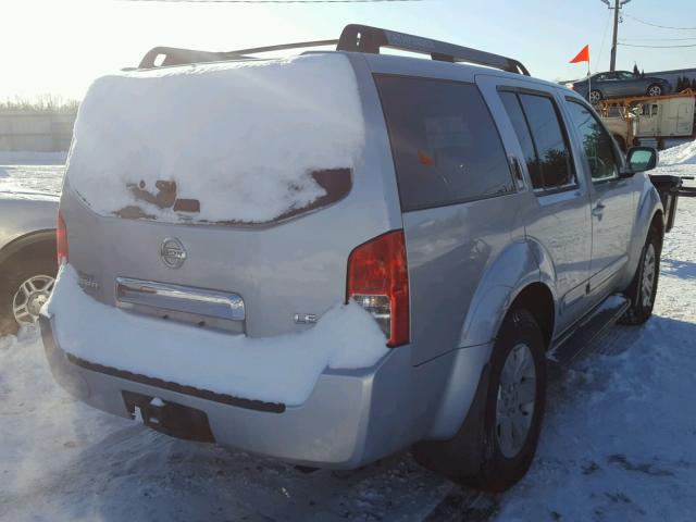 5N1AR18W95C701582 - 2005 NISSAN PATHFINDER SILVER photo 4