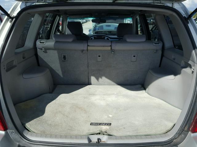 JTEGP21A760092953 - 2006 TOYOTA HIGHLANDER SILVER photo 9