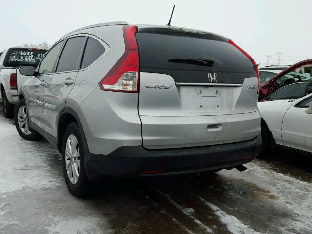 JHLRM4H79CC013131 - 2012 HONDA CR-V EXL SILVER photo 3