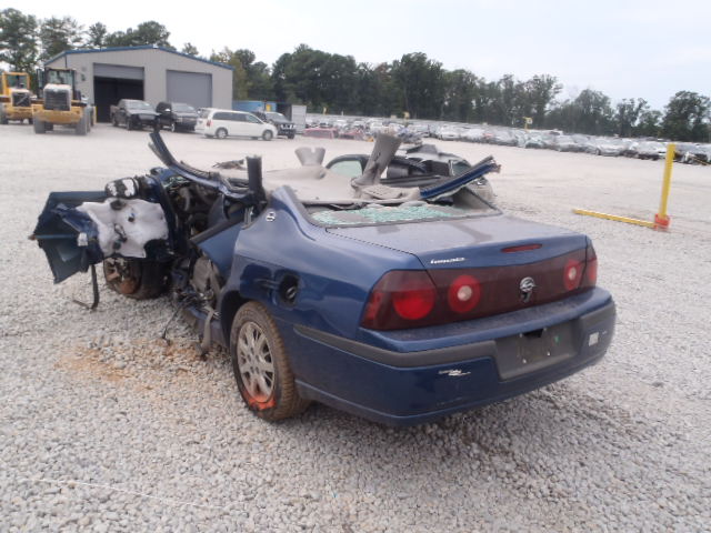 2G1WF52E9393C2927 - 2003 CHEVROLET IMPALA BLUE photo 3