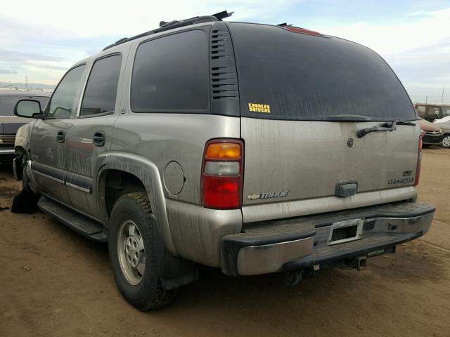 1GNEK13Z42R135603 - 2002 CHEVROLET TAHOE K150 SILVER photo 3