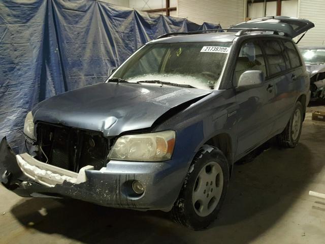 JTEEP21A660159467 - 2006 TOYOTA HIGHLANDER BLUE photo 2