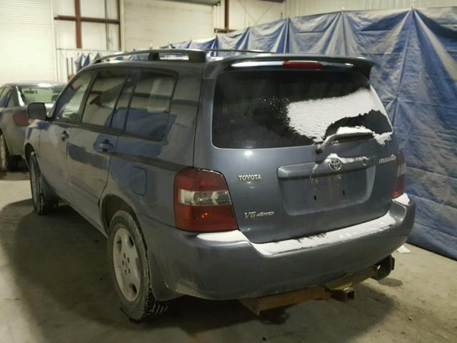 JTEEP21A660159467 - 2006 TOYOTA HIGHLANDER BLUE photo 3