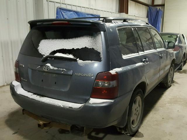 JTEEP21A660159467 - 2006 TOYOTA HIGHLANDER BLUE photo 4