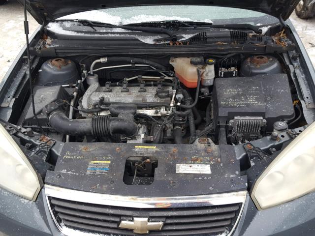 1G1ZS58F37F219638 - 2007 CHEVROLET MALIBU LS GRAY photo 7