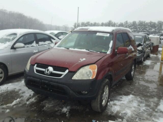 SHSRD778X4U251446 - 2004 HONDA CR-V EX BURGUNDY photo 2