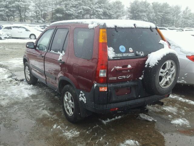 SHSRD778X4U251446 - 2004 HONDA CR-V EX BURGUNDY photo 3