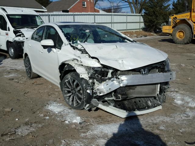 19XFB2F95FE255748 - 2015 HONDA CIVIC EXL WHITE photo 1