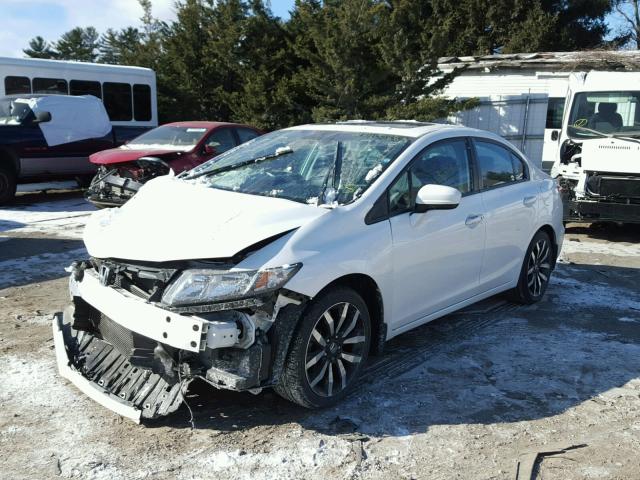 19XFB2F95FE255748 - 2015 HONDA CIVIC EXL WHITE photo 2