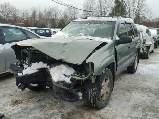 1GNDT13S632109106 - 2003 CHEVROLET TRAILBLAZE GREEN photo 2