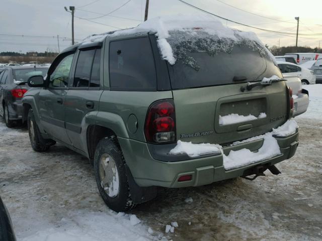 1GNDT13S632109106 - 2003 CHEVROLET TRAILBLAZE GREEN photo 3