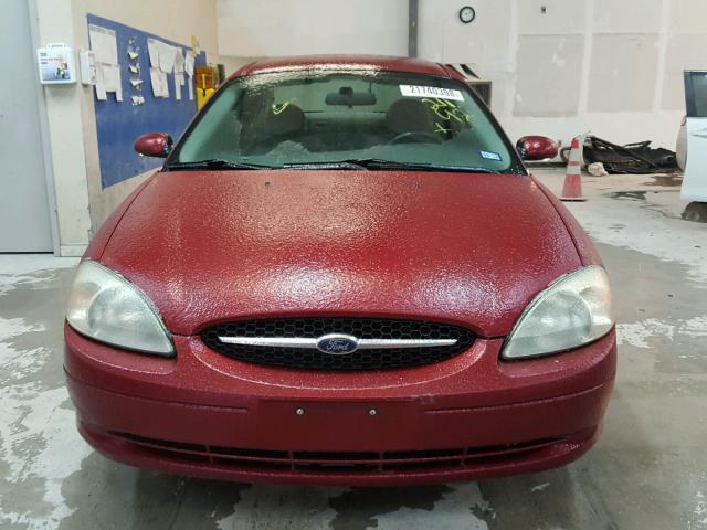 1FAFP53U63A211421 - 2003 FORD TAURUS SE RED photo 9