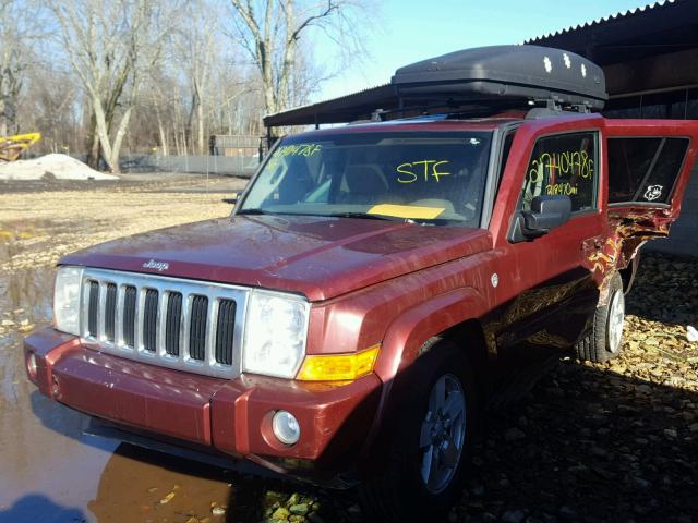 1J8HG48P47C584668 - 2007 JEEP COMMANDER BURGUNDY photo 2