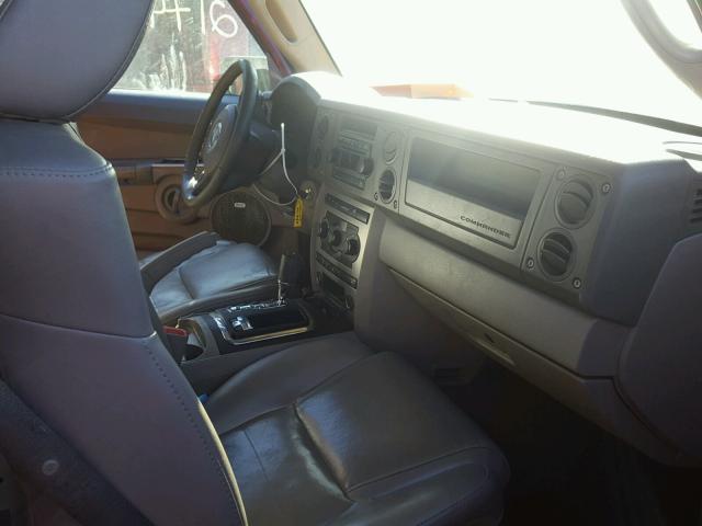 1J8HG48P47C584668 - 2007 JEEP COMMANDER BURGUNDY photo 5