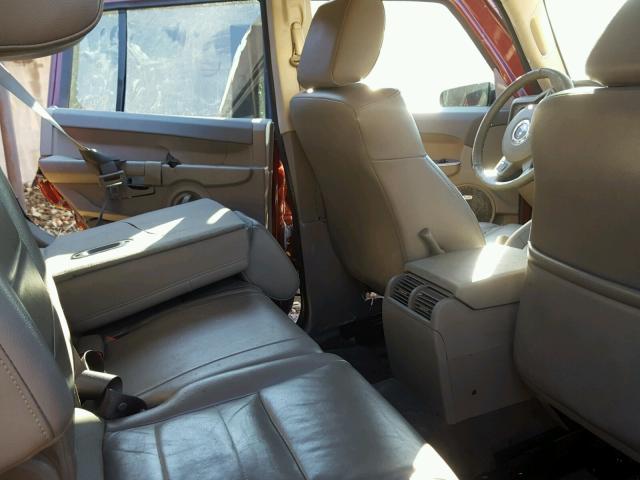 1J8HG48P47C584668 - 2007 JEEP COMMANDER BURGUNDY photo 6