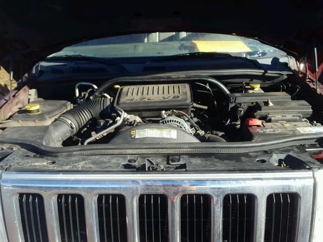 1J8HG48P47C584668 - 2007 JEEP COMMANDER BURGUNDY photo 7