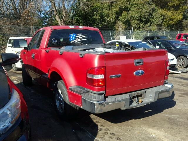 1FTRF12278KF00585 - 2008 FORD F150 RED photo 3