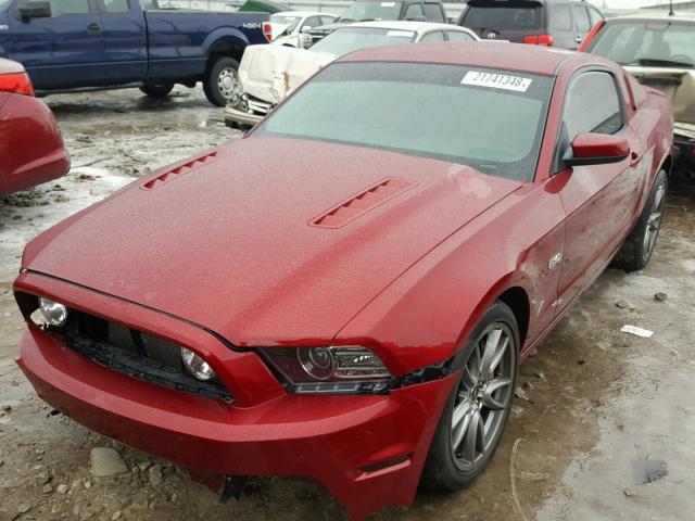 1ZVBP8CF1E5326030 - 2014 FORD MUSTANG GT RED photo 2