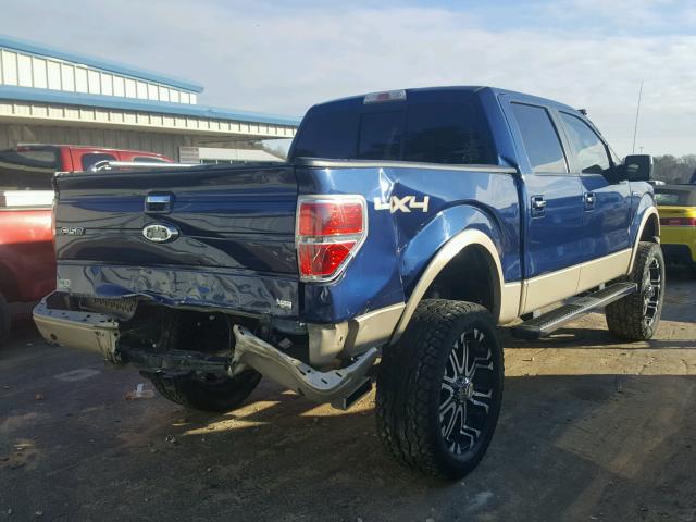 1FTFW1EV9AFD77234 - 2010 FORD F150 SUPER BLUE photo 4