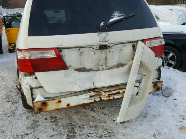 5FNRL38485B000733 - 2005 HONDA ODYSSEY EX WHITE photo 9